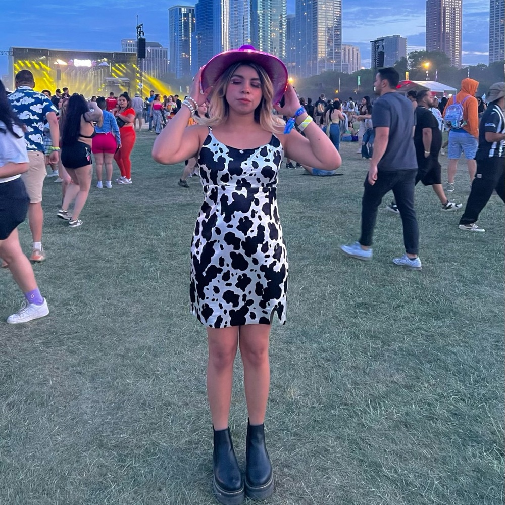Cow Print Dress